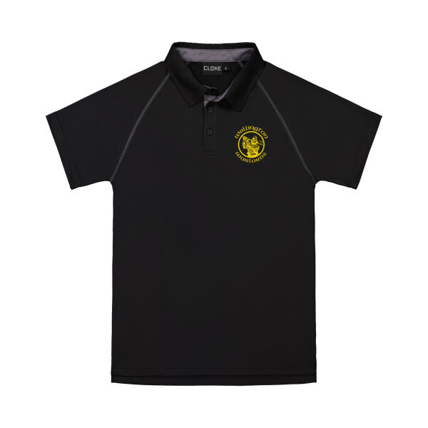 Polo - Black - Yellow Logo - Performance Polo – Mens Thumbnail
