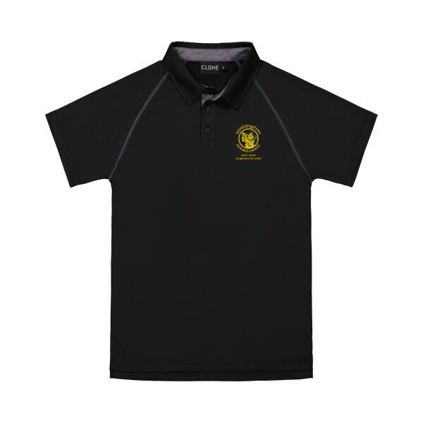 Polo - Black - Yellow 50yr Logo - Performance Polo – Mens Thumbnail
