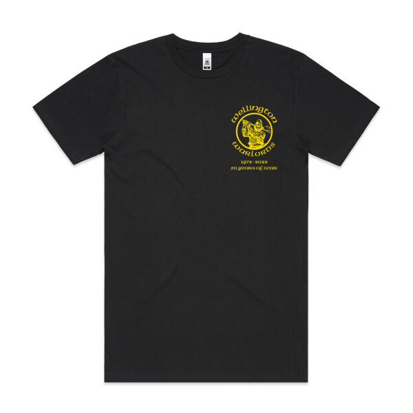 TShirt - Black - Yellow 50yr Logo - Mens Block T shirt Thumbnail