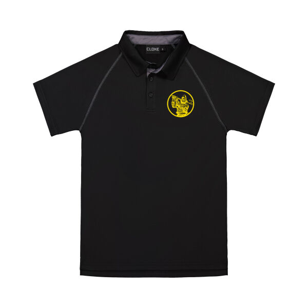 Polo - Black - Yellow Circle - Performance Polo – Mens Thumbnail