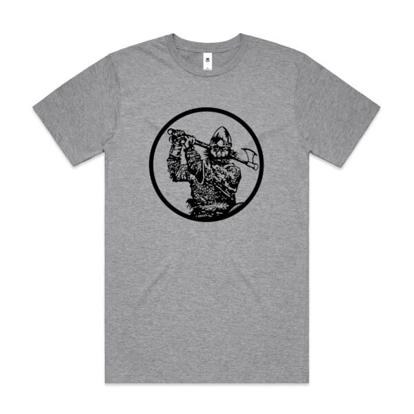 TShirt - Grey or White - Centered Black Circle - Mens Block T shirt - Mens Block T shirt Thumbnail